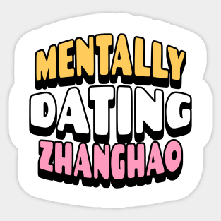 Zero base one zb1 mentally dating zhang hao typography zerose | morcaworks Sticker